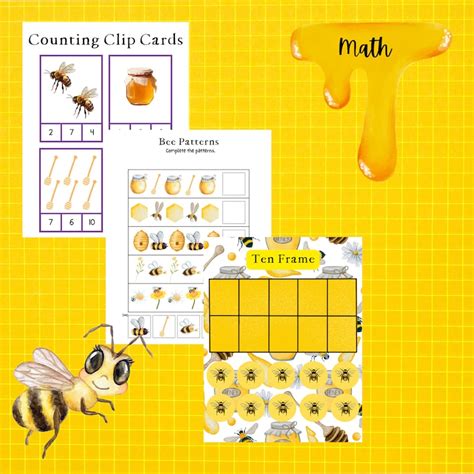 Busy Bee Themed Activity Bundle, 50 Pages, Homeschool Printable ...