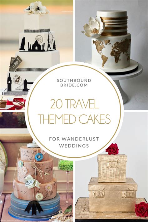 20 Travel Themed Wedding Cakes | SouthBound Bride