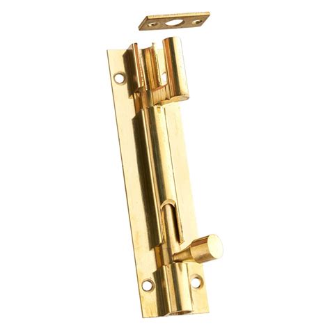 Necked Barrel Door Bolt 152x38mm Internal Polished Brass Hiatt