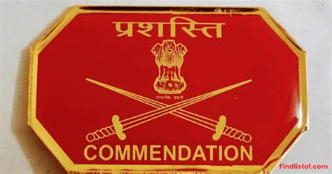 Complete List Of Goc In C Commendation Card