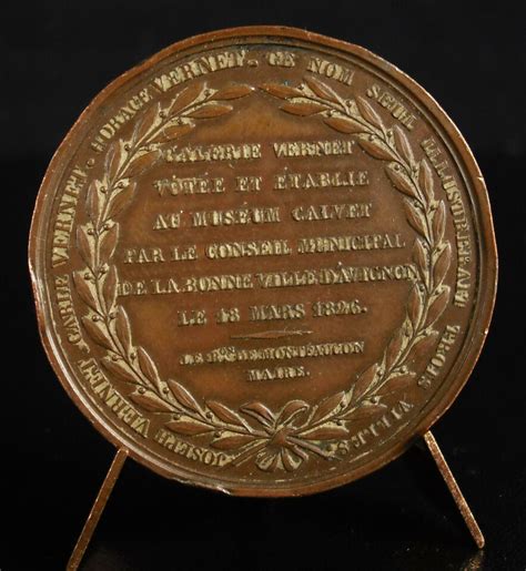 Medal 1826 Claude Joseph Vernet Gallery Avignon Artist Painter Calvet