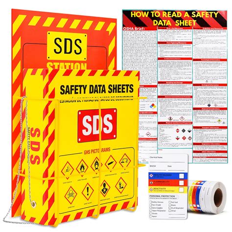 Buy Msds Sds Binder And Wall Stationyellow Heavy Duty 3 Inch Material