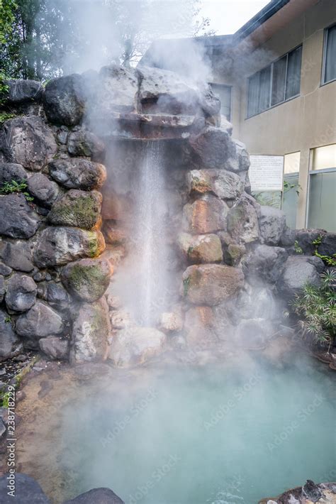 Tatsumaki Jigoku Tornado Hell Fountain In Autumn Which Is One Of The Famous Natural Hot