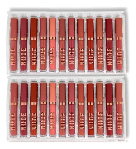 Labial Mate Indeleble Nude Larga Duración 24 Pz Mayoreo MercadoLibre