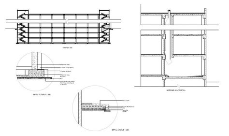 Multi Story Apartment Building Constructive Section And Auto Cad