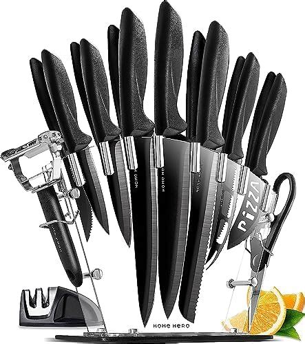 Yabano Couteaux De Cuisine Set Couteau Cuisine En Acier Inoxydable