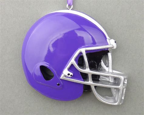 Purple Football Helmet Personalized Ornament Champion | Etsy