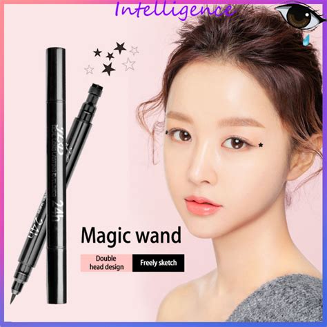 IE 2 In 1 Liquid Eyeliner Pen With Stamp Waterproof Long Lasting