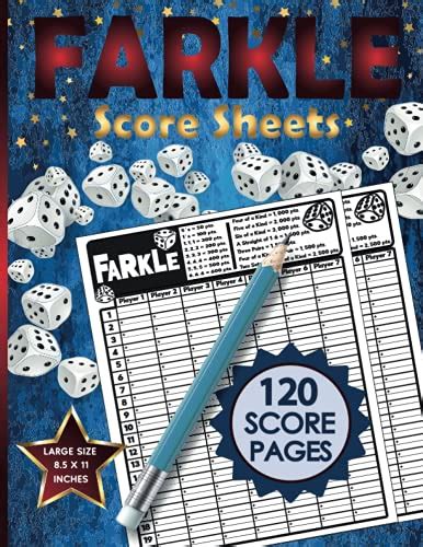 Farkle Score Sheets Large Farkle Score Pages For Scorekeeping Farkle