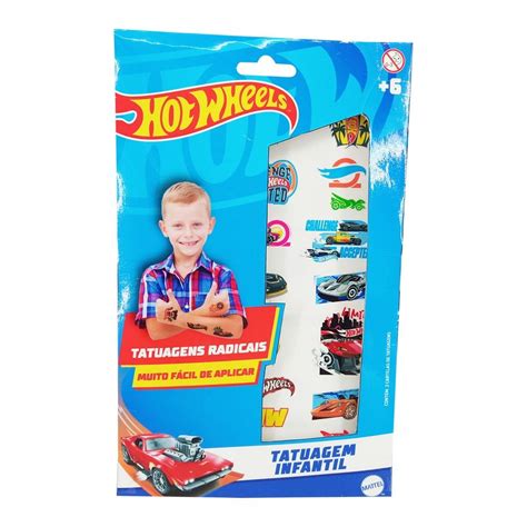 Kit Tatuagem Radical Hot Wheels Toyng Shopee Brasil