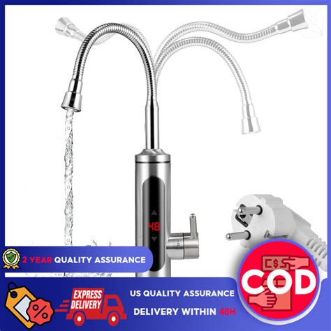 Instant Hot Water Tap V W Electric Water Heater Tap With Digital Display Rotatable