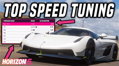 How To Tune Fastest Top Speed Tutorial Forza Horizon Youtube