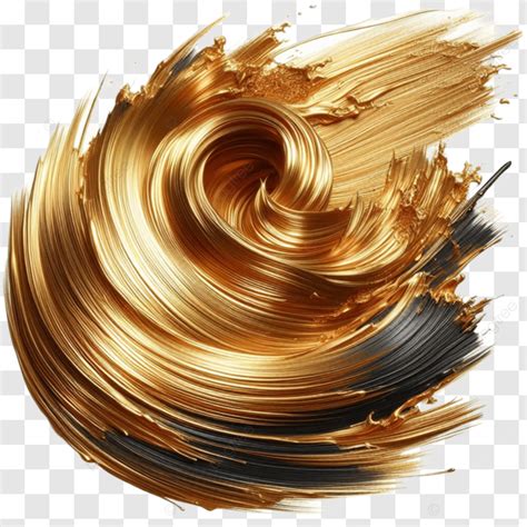 Golden Brushstroke Gold Paint Llic Stroke Png Transparent Image And