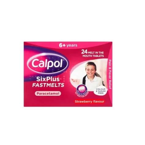 Calpol Six Plus Years Fastmelts Strawberry 24 Tablets The Health Pharmacy