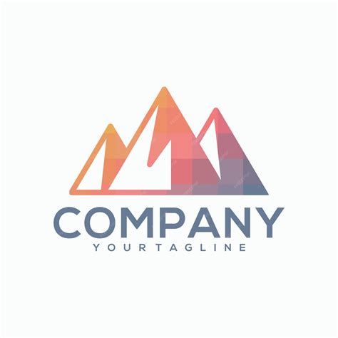 Premium Vector | Mountain color abstract logo