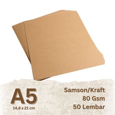 Jual Kertas Samson Kraft A5 80 Gsm 50 Lembar Cocok Untuk Undangan