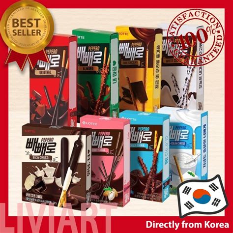 Lotte Pepero Korean Pocky Chocolate Stick Snack Original Almond