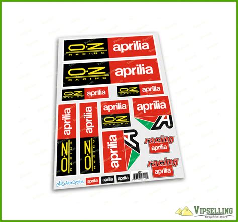 Aprilia Oz Racing Motorbike Motorcycle Laminated Decals Kit Rsv Rs