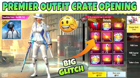 Biggest Giltch Crate Opening Pubg Lite New Premier Outfit Crate