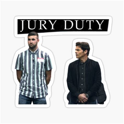 Ronald Gladden And James Marsden Jury Duty Sticker For Sale By