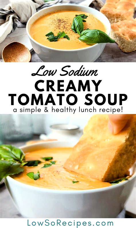Creamy Low Sodium Tomato Soup Recipe - Low So Recipes