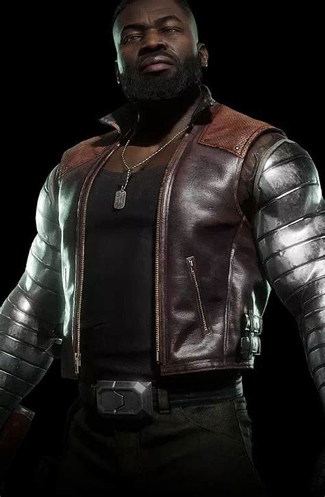 Jax Mortal Kombat Jackson Briggs Brown Cosplay Leather Vest