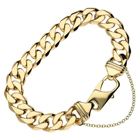 Mens Ct Yellow Gold Curb Bracelet G Miltons Diamonds