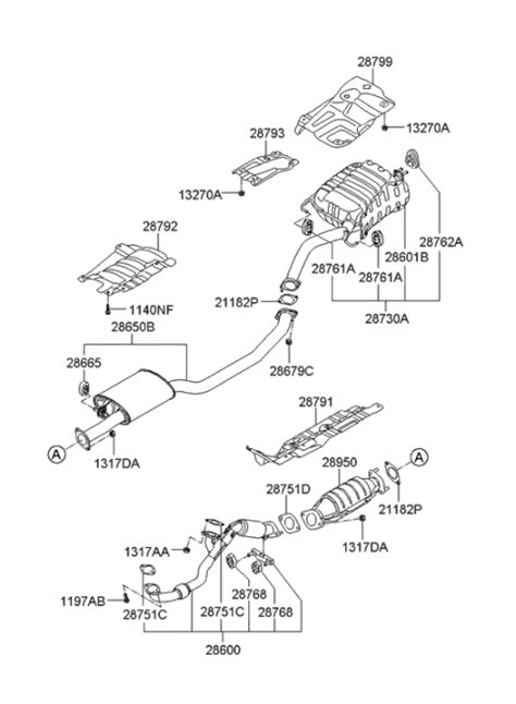 2010 Hyundai Santa Fe Exhaust System Diagram Attractive Design