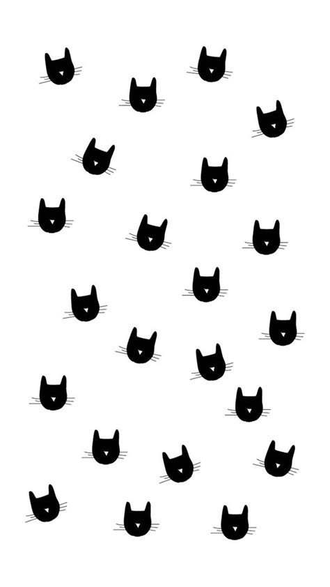 Download Minimalist Pattern Black Cat Iphone Wallpaper