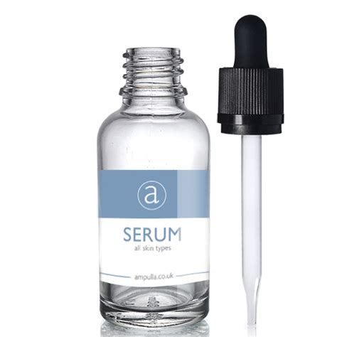 Ml Clear Glass Serum Bottle With Crc Pipette With Wiper