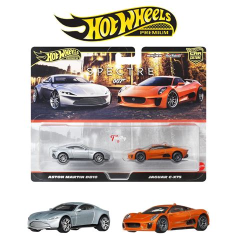 Hot Wheels Premium 2 Pack Aston Martin DB10 Vs Jaguar C X75 Spectre 007