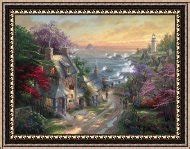 Thomas Kinkade The Village Lighthouse Painting The Village Lighthouse