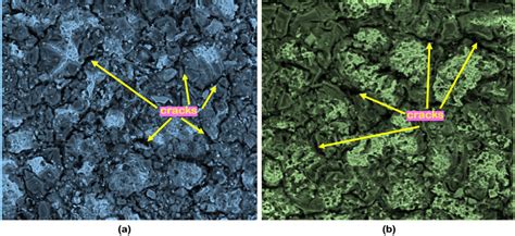 SEM Micrographs Of The Corroded Surfaces Of A Pure Al And B AMMC