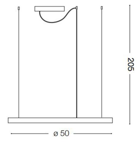 Ideal Lux Oracle Slim Sp D050 Round Lampadario Led 32w 4000k Cerchio