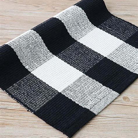 Reversible Hand Woven Cotton Rug Machine Washable Durable Throw Rugs ...