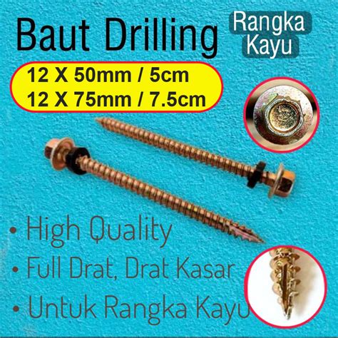 Jual Baut Sekrup Skrup Self Drilling Roofing Kayu Hexagon Shopee