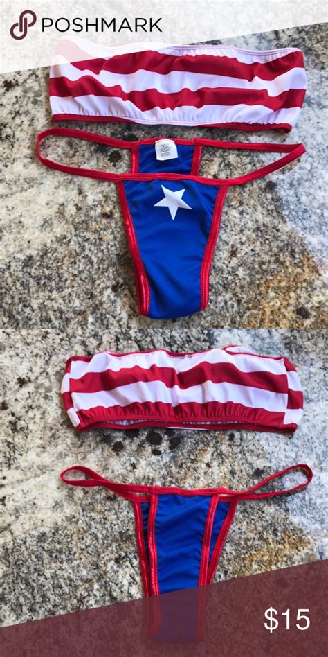 Red White And Blue Bikini Blue Bikini Red Bikini Bikinis