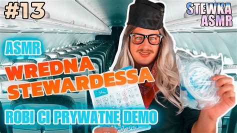 ASMR WREDNA STEWARDESSA robi ci PRYWATNE DEMO życie gumy YouTube