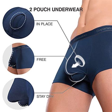 Separatec Mens Dual Pouch Underwear Comfortable Ultra Soft Micro Modal