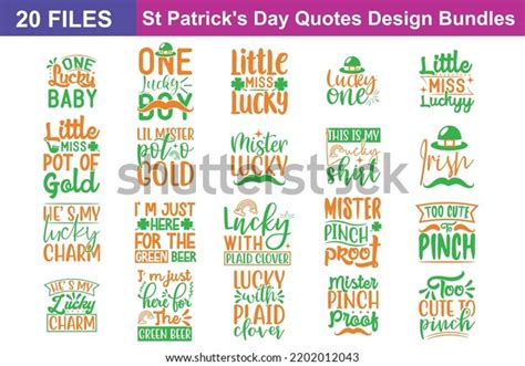 St Patricks Day Quotes Svg Bundle Stock Vector (Royalty Free) 2202012043 | Shutterstock