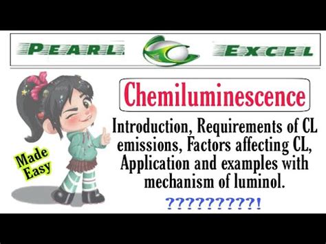 Chemiluminescence | Introduction, Requirements, Mechanism & Factors affecting CL reaction - YouTube