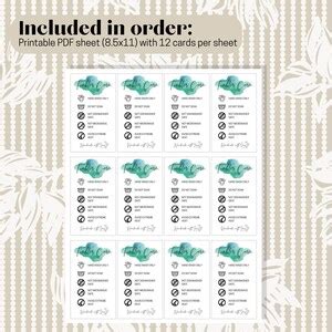 Tumbler Cup Care Instructions Card Blue Watercolor Spots Washing