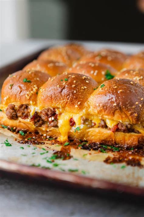 Cheeseburger Sliders - Oh Sweet Basil