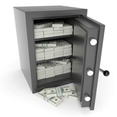 Open Bank Safe With Dollars Inside Royalty Free Stock Photo Image