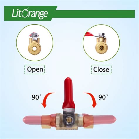 Litorange 1 Pack Lead Free Brass Mini Ball Valve Shut