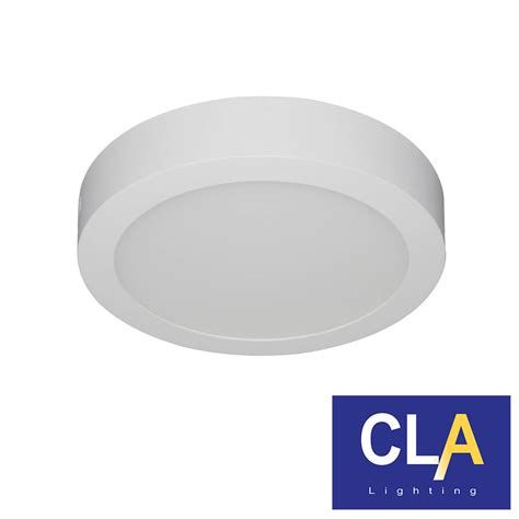 Led Oyster Light 18w Ceilingsurface Mounted Tri Colour Dimmable White Round