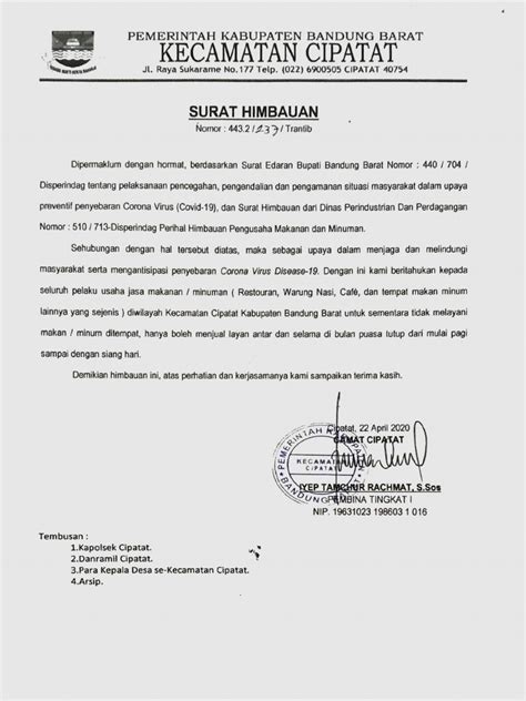 surat himbauan