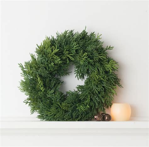 The Holiday Aisle Artificial Lush Cedar Wreath Reviews Wayfair