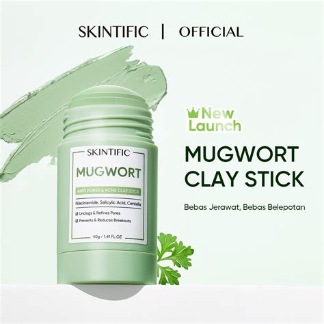 Skintific Mugwort Anti Pores Acne Clay Stick 40gr