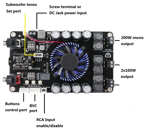 2 X 100W 200W 2 1 Channels Bluetooth Audio Amplifier Board TSA7500B